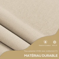 Outsunny Store banne autoportant manuel rétractable 3,5L x 1,2l x 2,1-3H m inclinaison réglable métal alu polyester sable(m-6)