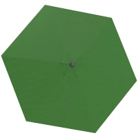 Outsunny Telo di Ricambio per Ombrellone Ø3 m con Prese d'Aria per Telai in Legno e Acciaio, Verde(m-10)