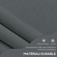 Outsunny Store banne autoportant manuel rétractable 1,5L x 1,2l x 2,1-3H m inclinaison réglable métal alu polyester gris foncé(m-6)