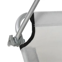 Outsunny Sonnenliege, Gartenliege, Wellnessliege, Strandliege, klappbar, mit Sonnenschutz, 187 x 58 x 36 cm, Grau(m-8)