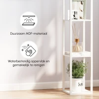 HOMCOM vloerlamp staande lamp met 3 planken(m-7)