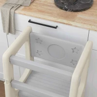 HOMCOM Tour d'apprentissage Tour d'observation pour Enfants de 18 Mois à 5 Ans Hauteur réglable sur 3 Niveaux en HDPE(m-9)