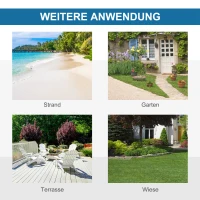 Outsunny Namiot plażowy Pop-up, rama z włókna szklanego, 4 kieszenie, okna z siatki, elastyczny, Niebieski(m-4)