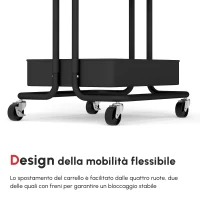 HOMCOM Carrello Cucina Multiuso a 3 Livelli con Cestini e Ganci Rimovibili, Ripiano con 12 Divisori, Nero(m-5)