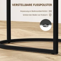 HOMCOM Satztisch-Set, Beistelltische, Metallrahmen, Tischplatte in Holzoptik, Braun(m-6)