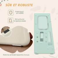 HOMCOM Tour d'apprentissage Tour d'observation pour Enfants de 18 Mois à 5 Ans Hauteur réglable sur 3 Niveaux en HDPE(m-5)