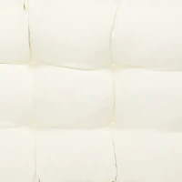 Outsunny Cojín para Banco de 2 Plazas para Interior y Exterior con 8 Puntadas para Sillas Sofás 110x48x8 cm Crema(m-9)