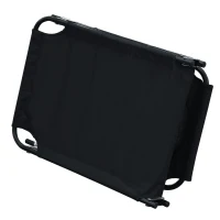 Outsunny Sonnenliege klappbar Gartenliege mit Kopfkissen Liegestuhl mit 4-Fach verstellbare Rückenlehne Campingliege mit Lesefenster Gartenstuhl bis 120kg belastbar für Garten, Balkon Schwarz(m-9)