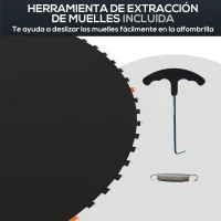 SPORTNOW Tapete de Repuesto para Trampolín Ø323 cm Colchoneta para Trampolín de 12 Pies con 72 Enganches Negro(m-6)