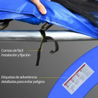 HOMCOM Cubierta de Protección Acolchada Borde de Seguridad para Trampolines Cama Elástica con Diámetro Ø305 cm Azul(m-6)
