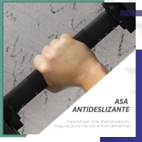 SPORTNOW Kit de Mancuernas 20kg 2 en 1 con Barra de Pesas Mango Antideslizante para Entrenamiento de Fuerza Negro Verde(m-6)