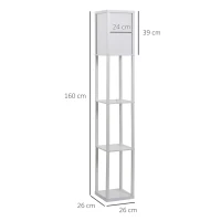 HOMCOM vloerlamp staande lamp met 3 planken(m-3)