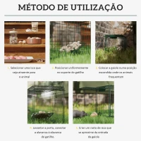Outsunny Armadilha Animais Vivos 100x24x30 cm Armadilha para Animais Pequenos com 2 Portas e Estrutura de Aço para Interior e Exterior Verde(m-4)