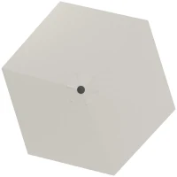 Outsunny Telo di Ricambio per Ombrellone Ø3 m con Prese d'Aria per Telai in Legno e Acciaio, Crema(m-1)