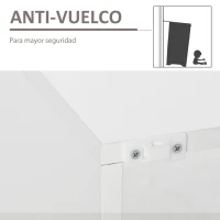 HOMCOM Aparador Moderno con Luces LED Mueble Buffet con 1 Puerta de Alto Brillo Cierre a Presión Estantes Ajustables y Control Remoto 97x35x83 cm Blanco(m-7)