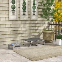 PawHut Brandina per Cani Piccoli Pieghevole per Interno ed Esterno, Metallo e Tessuto Oxford, 71x58x20 cm, Grigio(m-8)