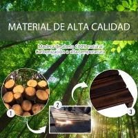 Outsunny Soporte para Plantas de 4 Niveles con Ruedas Soporte para Macetas para Interiores y Exteriores 123,5x33x80 cm Marrón(m-5)