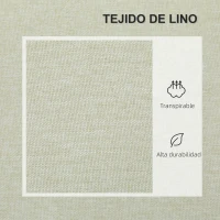 HOMCOM Sofá de 2 Plazas Moderno y Compacto Tapizado en lino con Muelles y Cojines para Espacios Pequeños 135x72x84 cm Beige(m-4)