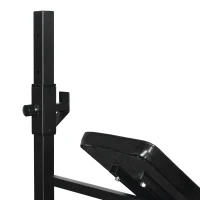 HOMCOM Banco de Pesas Banco de Musculación Multifuncional con Altura Ajustable de 3 Niveles para Entrenamiento Fitness de Cuerpo Completo 175x98x130 cm Negro(m-9)