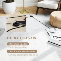 HOMCOM Lampada da Terra LED a Spirale con 3 Luminosità Regolabili e Interruttore a Pedale, Oro(m-7)