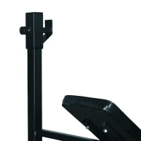 HOMCOM Banco de Pesas Banco de Musculación Multifuncional con Altura Ajustable de 3 Niveles para Entrenamiento Fitness de Cuerpo Completo 175x98x130 cm Negro(m-5)
