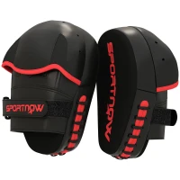 SPORTNOW Manopla de Boxeo Paos Muay Thai MMA Curvadas para Entrenamiento Karate Taekwondo Kickboxing Training Negro(m-1)