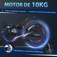 Soozier Bicicleta Fitness Cardio – LCD, Otel Negru, Antrenament Acasa(m-7)