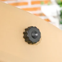 Outsunny Hollywoodschaukel, 2-Sitzer Gartenschaukel mit verstellbarem Dach, bis 220 kg belastbar, 138 x 106 x 174 cm, Beige(m-8)