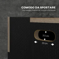 SPORTNOW Box Jump Pliometrico a 3 Altezze in Legno Antiscivolo, 76-61-51cm, Nero(m-5)