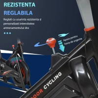 Soozier Bicicleta Fitness Cardio – LCD, Otel Negru, Antrenament Acasa(m-5)