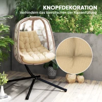 Outsunny Sitzkissen, Außensitzkissen für Hängekorb und Schaukelstühle, Outdoor-Polsterkissen, Beige(m-7)