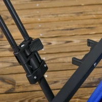 Outsunny Carro de Jardín Plegable con Longitud y Ángulo del Mango Ajustables y Bolsa de Transporte Carga 100 kg Azul Oscuro(m-9)