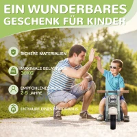 AIYAPLAY Rutschauto, Motorrad-Design, Musik und Seifenblasen, für 2-5 Jahre, Cremeweiß(m-6)