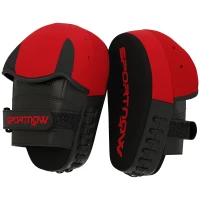 SPORTNOW Manopla de Boxeo Paos Muay Thai MMA Curvadas para Entrenamiento Karate Taekwondo Kickboxing Training Rojo(m-1)