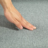 HOMCOM Silla Mecedora con Cojín Lumbar Respaldo Amplio y Base de Madera para Salón o Dormitorio 65x87x84 cm Gris Claro(m-8)