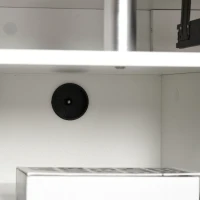 HOMCOM Escritorio con Estanterías Mesa de Ordenador con 2 Cajones Bandeja de Teclado Soportes para Monitor 120x55x85 cm Blanco(m-9)