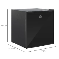 HOMCOM Mini-Gefrierschrank 35 L Gefrierbox elektrisch freistehend 45 W Mini Gefriertruhe Minikühlschrank 41dB -14 bis -24℃ 5-stufige Temperaturregelung 47 x 44,2 x 48,8 cm Schwarz(m-3)