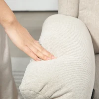 HOMCOM Relaxsessel, Verstellbarer Polstersessel mit Fußstütze, 160° neigbar, Leinenoptik, schneller Aufbau, Beige(m-9)