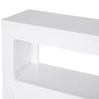 HOMCOM Meuble de rangement de salle de bain sur roulette armoire WC toilettes étagère ouverte 2 tiroirs 16 x 52 x 71,5 cm blanc(m-7)