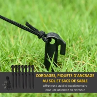 Outsunny Père de Noël gonflable de 180 cm avec lumières LED, matériel fixation et souffleur, intérieur et extérieur(m-7)