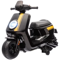 AIYAPLAY Scooter électrique enfants moto porteur pour enfants phare et musique, marche avant/arrière, roues d'entraînement(m-1)