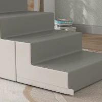 HOMCOM Kletter- und Rutschspielzeug für Kinder, fördert Motorik, Kunstleder, EPE-Schaum, 86x49x47 cm, Grau(m-9)