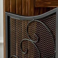 HOMCOM Pare-feu cheminée ou poêle - Pare-étincelles 3 Volets Pliables - dim. 66 x 31 x 81 cm - métal Noir(m-9)