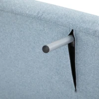 HOMCOM Fauteuil convertible 3 en 1 chauffeuse lit 1 place avec coussin bleu(m-9)