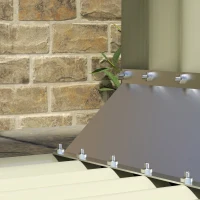 Outsunny Abri bûches de stockage pour bois de chauffage en acier galvanisé ondulé - 145l x 43P x 145H cm(m-9)