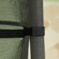 HOMCOM Trampoline Enfant Ø 1,63 × 1,9H m Filet de sécurité Porte zipée Couvre-Ressorts 6 poteaux rembourrés Inclus Noir(m-9)