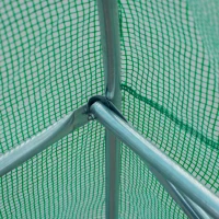 Outsunny Serre 800x300x200cm Serre à Film Maison de Tomates Porte avec Moustiquaire, Fenêtre, Tunnels En Film en Acier Galvanisé, Tunnel de Jardin Stable, Serre Incl. Ancrages au Sol, Cordes, Vert(m-5)