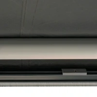 Outsunny 3 x 2.5m Electric Awning with Remote Controller, Aluminium Frame DIY Retractable Awning, UV50+ Sun Shade Canopy for Garden Patio Deck Door Window, Grey(m-9)