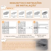 PawHut Prateleiras de Parede para Gatos 4 Peças com Rede Plataforma Semicircular Plataformas de Salto e Poste de Sisal Cinza(m-7)
