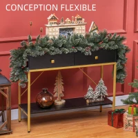 HOMCOM Guirlande de Noël artificielle lumineuse de 1,8 m avec pommes de pin, grappes de baies, 50 lumières LED et minuterie(m-6)